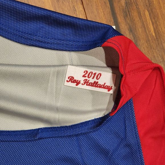 Mitchell & Ness Authentic Roy Halladay Philadelphia Phillies 2010 BP Jersey L - Picture 6 of 10